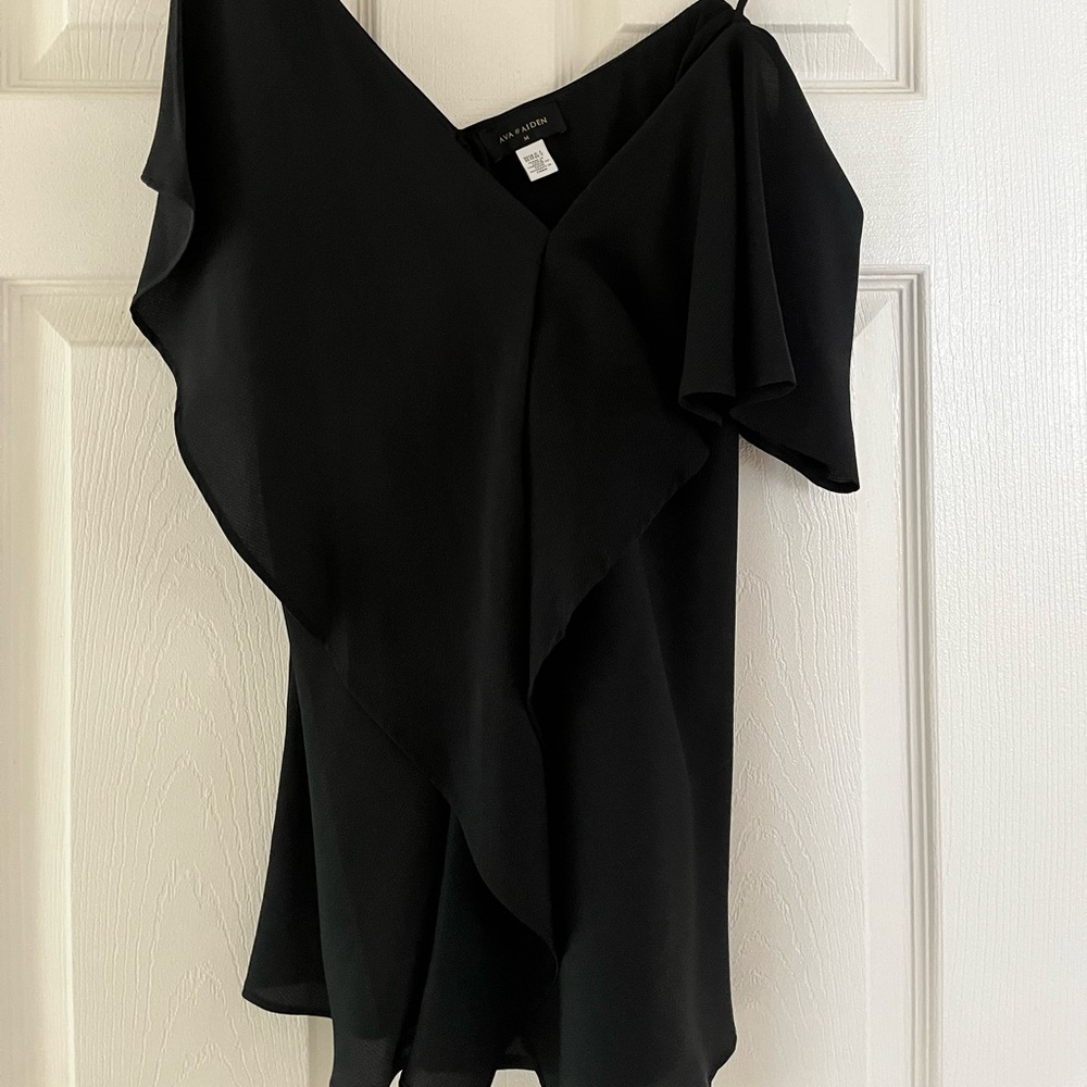 Black asymmetrical top size med/small New never worn
